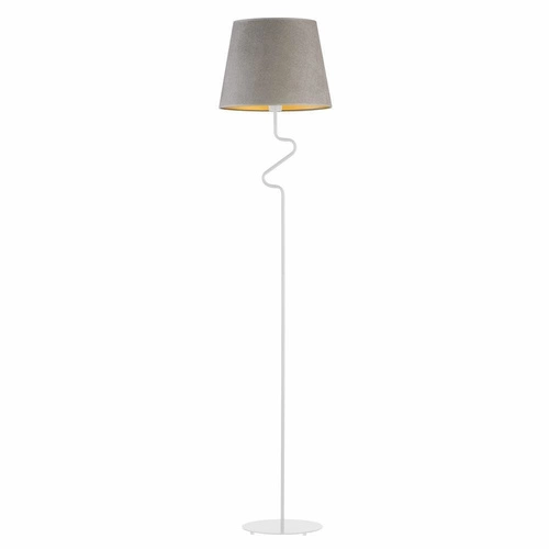 Podlahová lampa FOGO GOLD bílá šedá