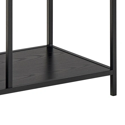 Kovová knihovna Seaford II černá loftová 77 cm Actona