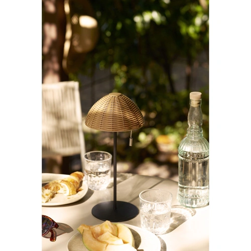 Noční LED lampička Wigan boho do ložnice a obýváku s USB portem