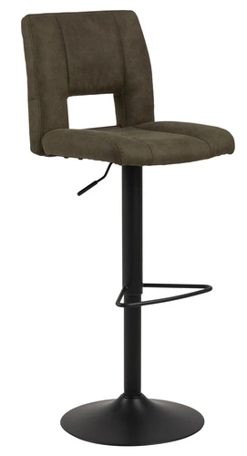 Barová židle Sylvia zelená otočná s nastavitelnou výškou a opěrkou moderní do kuchyně Actona