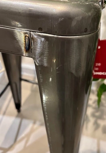 Barová židle Paris Back 75 cm metalická inspirovaná Tolix OUTLET