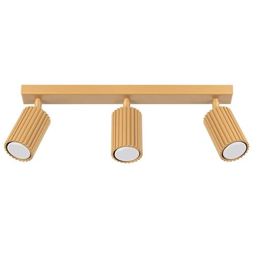 Stropní svítidlo KARBON 3x zlaté glamour s nastavitelným stínidlem do obýváku a ložnice SOLLUX