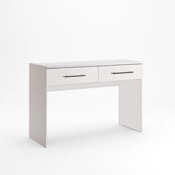 Bílý toaletní stolek Flory se zásuvkami moderní do ložnice kosmetický 120 cm