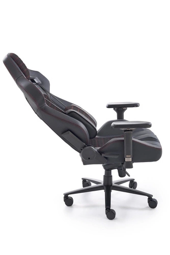 Herní křeslo Zargor černé ergonomické kožené otočné s podhlavníkem k psacímu stolu