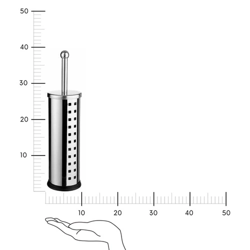 WC kartáč Cube nerez stříbrný moderní do koupelny 5five simply smart