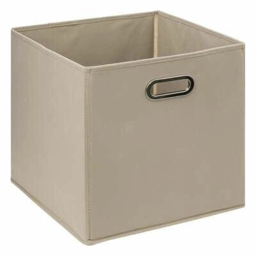 Box / Krabice do regálu 31x31cm hladký béžový tmavý