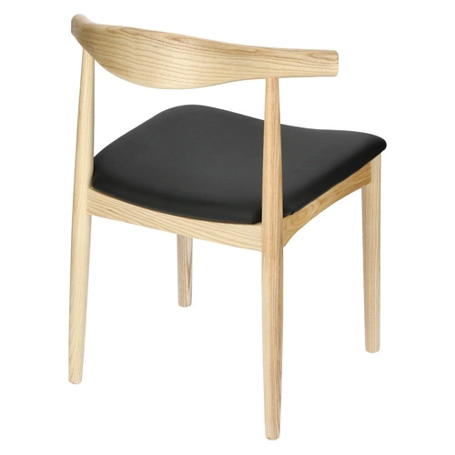 Jídelní dřevěná židle Codo inspirovaná Elbow Chair přírodní ekokůže D2.DESIGN