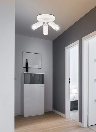 Stropní svítidlo Colly bílá moderní kulatá do obýváku a ložnice 3xGU10 37cm