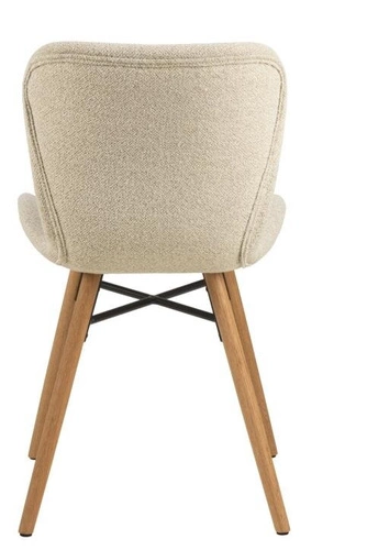 Jídelní a obývací židle Batilda skandinávská, čalouněná krémová, dubová Actona