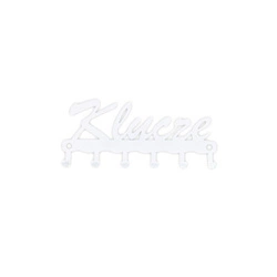 Nástěnný kovový věšák na klíče Intesi Klíče bílý moderní do předsíně