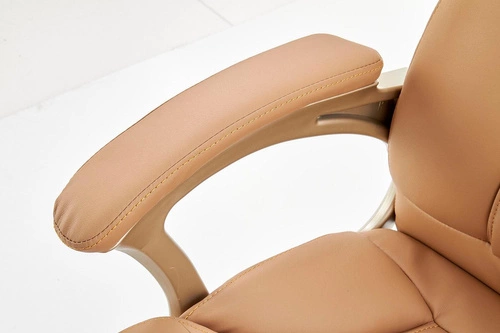 Ergonomická kancelářská židle Mondes béžová kožená otočná s nastavením do kanceláře Intesi