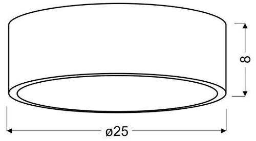 Stropní LED svítidlo Zigo 10W kulaté moderní wenge do obýváku a kuchyně