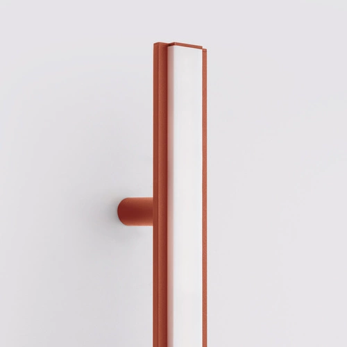 Moderní nástěnné LED svítidlo LAGOM 90 červená okrová do obýváku a ložnice hliník Thoro