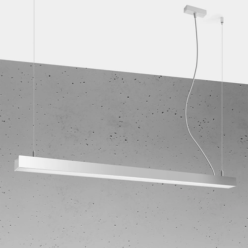 Závěsné LED svítidlo Pinne 117 cm šedé moderní nad stůl do kuchyně a jídelny