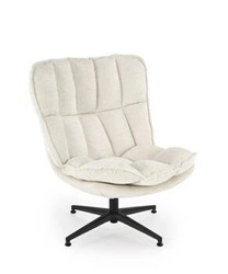 Otočná relaxační křeslo Florens krémová do obýváku moderní látka Intesi