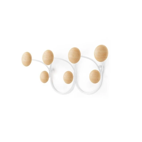 Nástěnný věšák Umbra Dotsy bílý moderní 7 háčků do předsíně