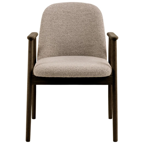 Skandinávská jídelní židle Leo čalouněná s područkami béžová dub Actona