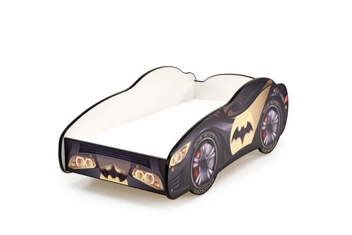 Dětská postel auto Batman Car 140x70 s matrací moderní do dětského pokoje