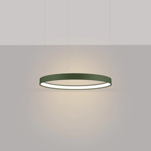 LED lustr RIO 55 moderní zelená olivová, nastavitelný do obýváku, kuchyně nebo jídelny