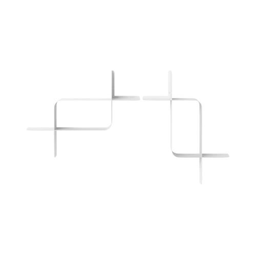 Sada 2 bílých nástěnných polic Montage Umbra moderních do obýváku na knihy