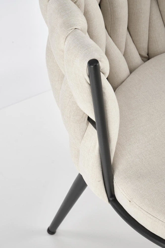 Jídelní sametová židle Wendy čalouněná glamour na černých nohách Intesi