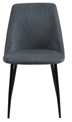 Čalouněná jídelní židle Ines šedý manšestr Actona moderní na černých nohách