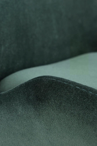 Jídelní židle Estelle zelená sametová moderní čalouněná na černých nohách Intesi