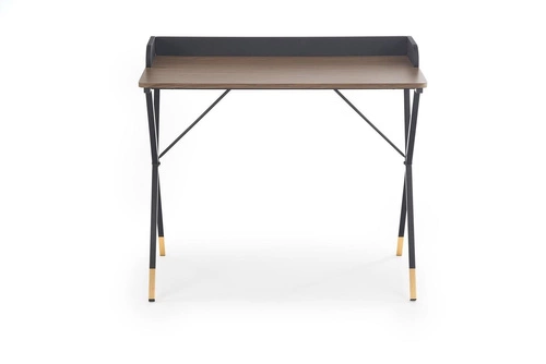 Moderní pracovní stůl Indira ořech černý 90 cm industriální Intesi do kanceláře nebo pracovny