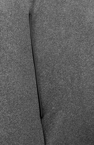 Šedá čalouněná jídelní židle Intesi Clutter, moderní, s kovovými nohami