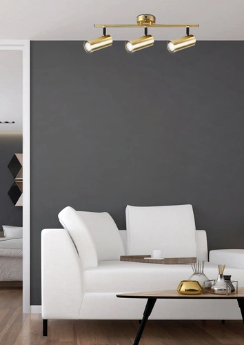 Mosazné stropní svítidlo Colly 3x15W GU10 mosazný difuzor