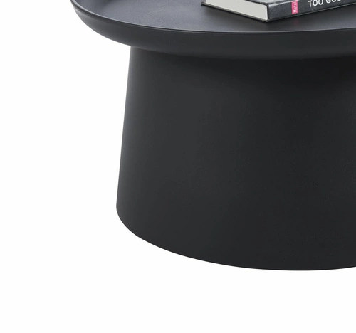 Kulatý konferenční stolek Xena 70 cm černý moderní skandinávský do obýváku Intesi