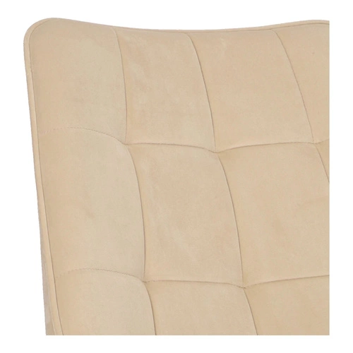 Jídelní židle Poly Intesi čalouněná sametem béžová s černými nohami moderní