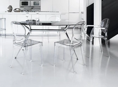 Moderní kouřová židle Igloo SCAB Design z polykarbonátu, stohovatelná do jídelny i na balkon