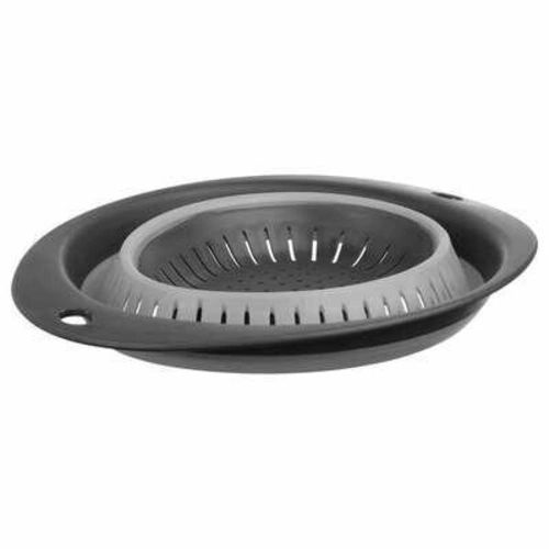 Skládací silikonový cedník modrý