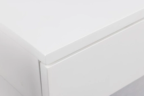 Bílý závěsný noční stolek se zásuvkou 40 cm moderní Actona Ashlan II minimalistický