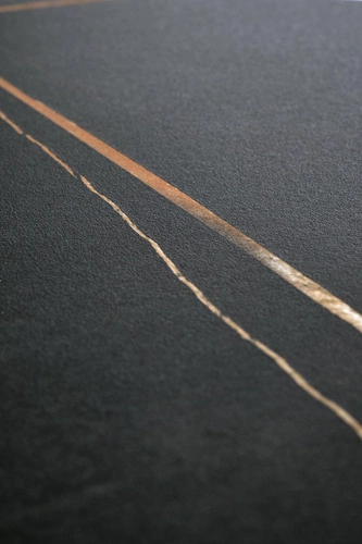 Konferenční stolek Cherka kulatý černý mramor keramika moderní glamour do obýváku 50 cm