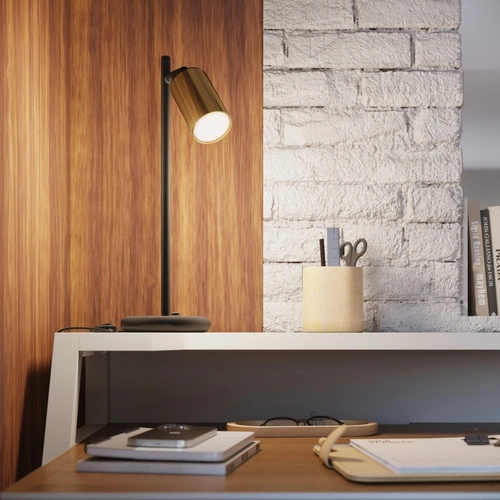 Nástěnné svítidlo WINX moderní černé zlaté ocelové do obýváku a ložnice SOLLUX LIGHTING