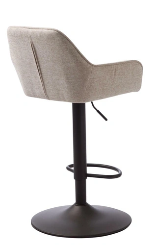 Barová židle Nolan čalouněná písková s opěrkou výškově nastavitelná do kuchyně