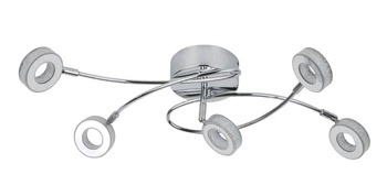 LED stropní svítidlo Vinola chrom moderní glamour do obýváku a jídelny 68 cm CANDELLUX