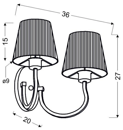 Nástěnná lampa Boston 2x60W E27 bílá