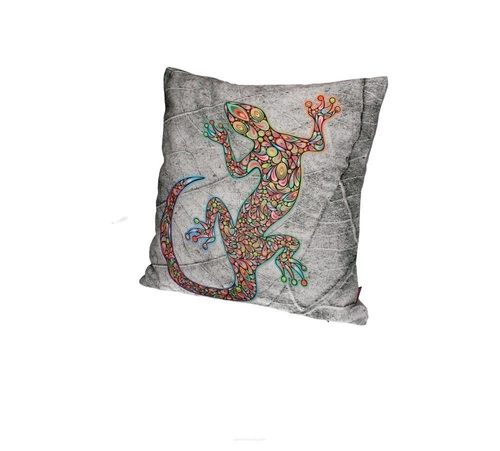 Dekorační sametový polštář LIZARD multicolor antialergický do obýváku 40x40 cm