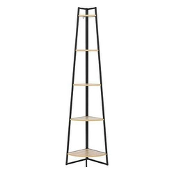 Rohová loftová police Aliaj 180 cm černá přírodní do obýváku a kanceláře 5five simply smart