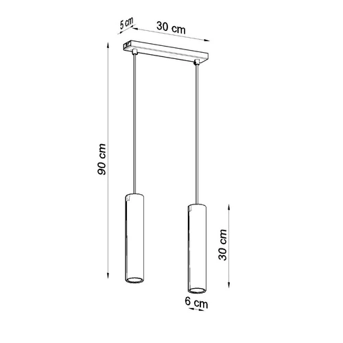 Závěsné svítidlo Lagos černé 2bodové moderní do obýváku kuchyně nebo nad ostrůvek