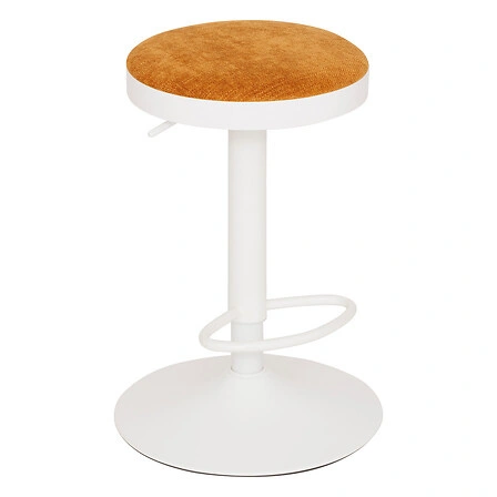 Barová židle Ilsa do kuchyně hořčicová nastavitelná otočná bez opěradla