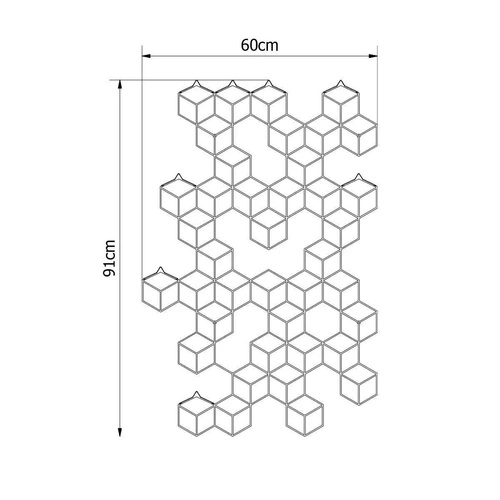 Moderní nástěnný věšák Stiga L Gold do předsíně zlatý kovový POLYHEDRA 60 cm