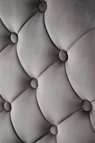 Čalouněná sametová židle Royale šedá glamour do jídelny se stříbrnými nohami Intesi