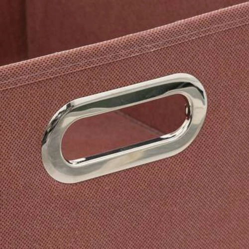 5five simply smart skládací látková krabice do regálu 31x15 cm červená s úchytkou