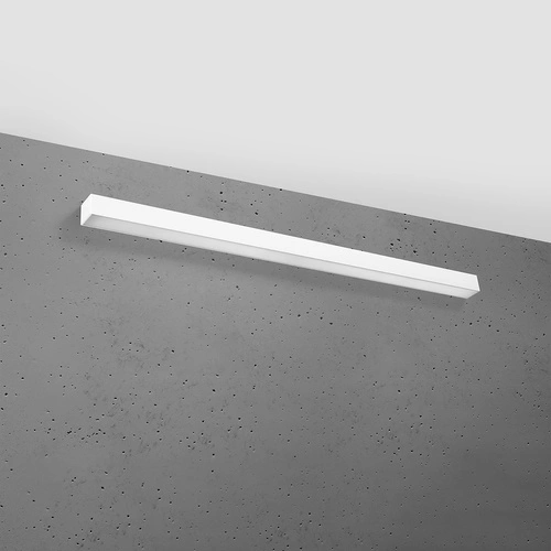 Nástěnné LED svítidlo Pinne 117 cm bílé moderní do obývacího pokoje a ložnice hliník