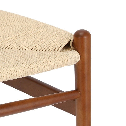 Dřevěná jídelní židle Wicker Color ve stylu Wishbone s područkami pro jídelnu a boho obývák