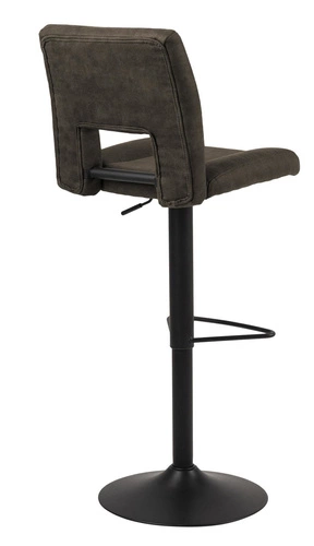Barová židle s opěrkou Sylvia Actona moderní čalouněná otočná výškově nastavitelná do kuchyně antracitová